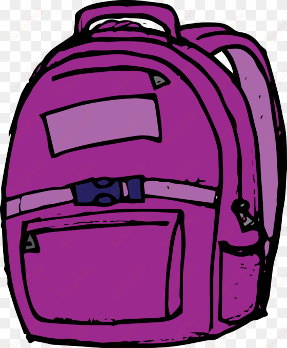clipart backpack library bag - purple school bag clipart