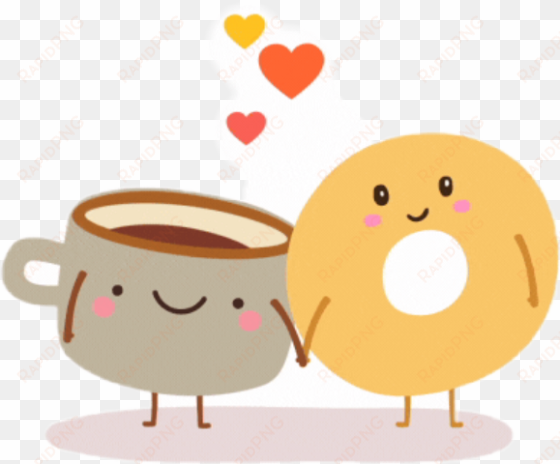 clipart bagels and coffee