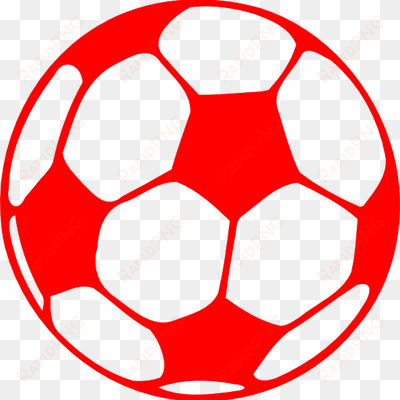 clipart ball red - red soccer ball png