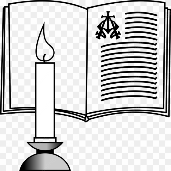 clipart - bible with candle clipart