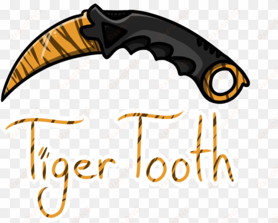 clipart black and white karambit drawing cartoon - karambit tiger tooth drawing