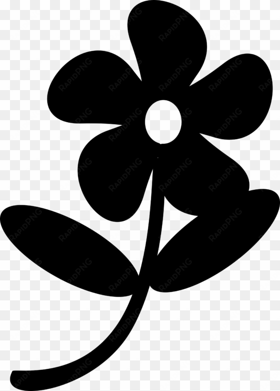 clipart - black flower - clip art black flower