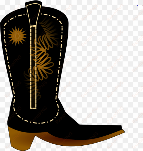 clipart - black santiag - cowboy boot clipart png