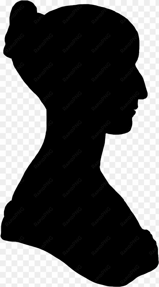 clipart camera victorian - old woman face silhouette