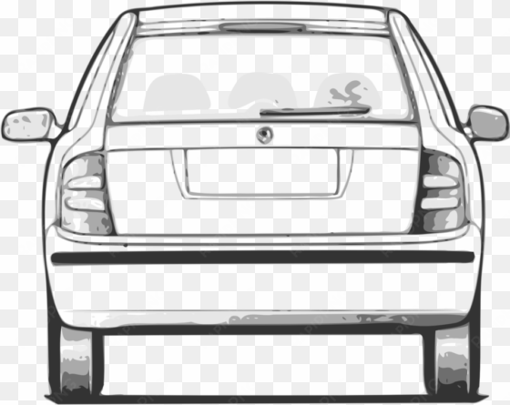 clipart cars backside - car drawing back view