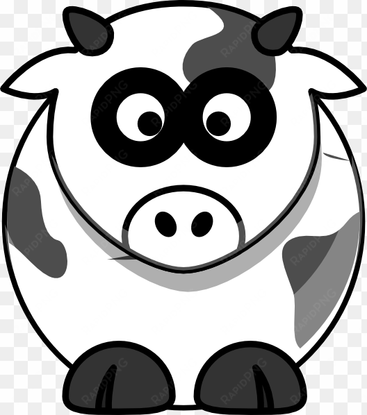 clipart cow head - drawing cartoon cow head