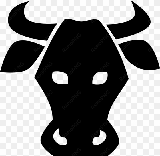 clipart - cow head silhouette png