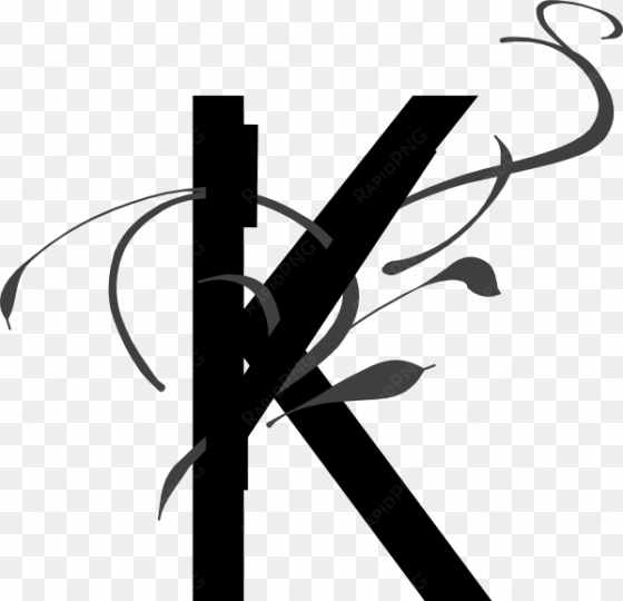 clipart fancy underline - png letter k