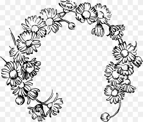 Clipart - Flower Chain Drawing transparent png image