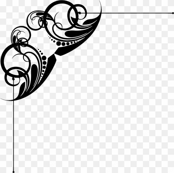 clipart free clipart corner ornament line art big image - decorative png ornament border