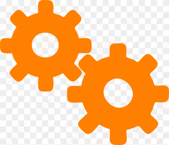 clipart free gear icon - orange gears clip art