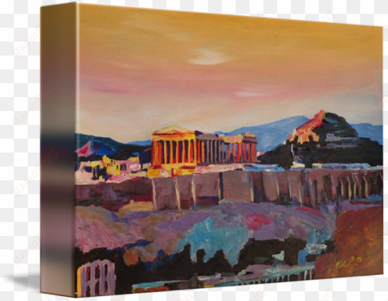 clipart freeuse library acropolis drawing recreation - gallery-wrapped canvas art print 10 x 7 entitled athens