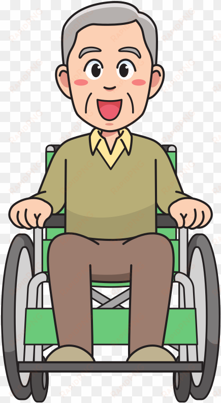 clipart freeuse library boy in wheelchair clipart - grandfather in the wheelchair