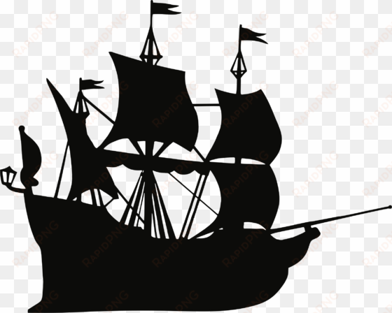 clipart galleon ship silhouette throughout - ship silhouette png