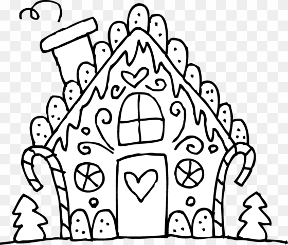 clipart gingerbread house - free printable gingerbread coloring page