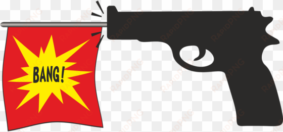 clipart gun american flag - cartoon gun bang flag