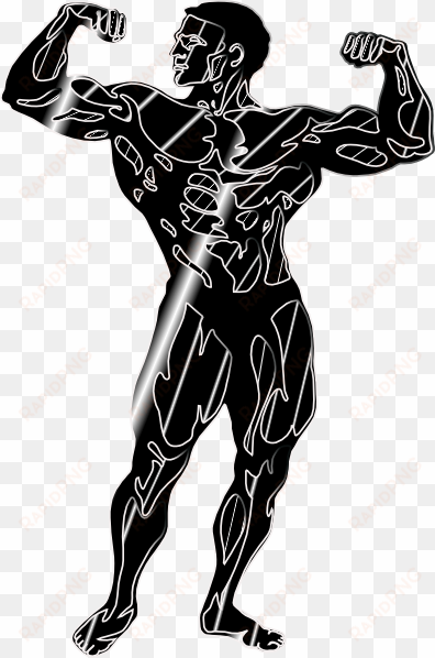 clipart library download body builder clipart - black body builder cartoon