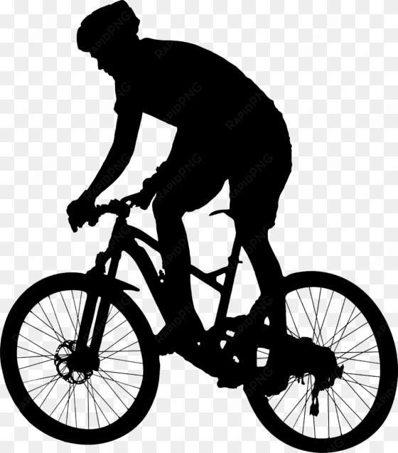 clipart - mountain biker silhouette png