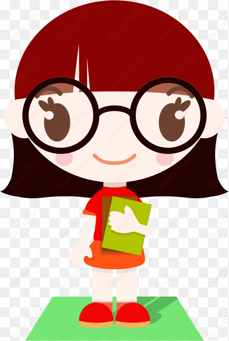 clipart nerd girl - girl nerd clipart