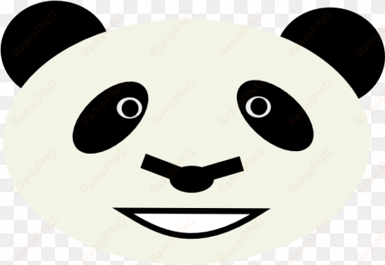 clipart panda face - giant panda
