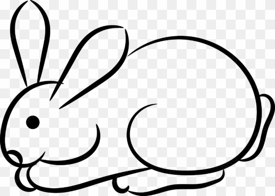clipart - rabbit black and white png