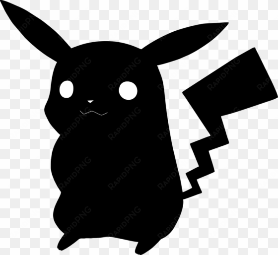 clipart royalty free download pikachu clipart black - pikachu pokemon silhouette
