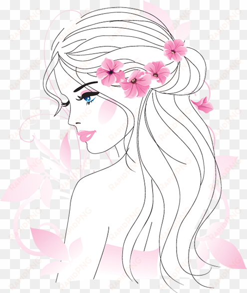 clipart royalty free stock beauty vector hair strand - woman vector free face