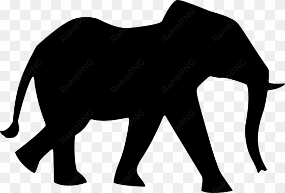 Clipart - Silhouette Of An Elephant transparent png image