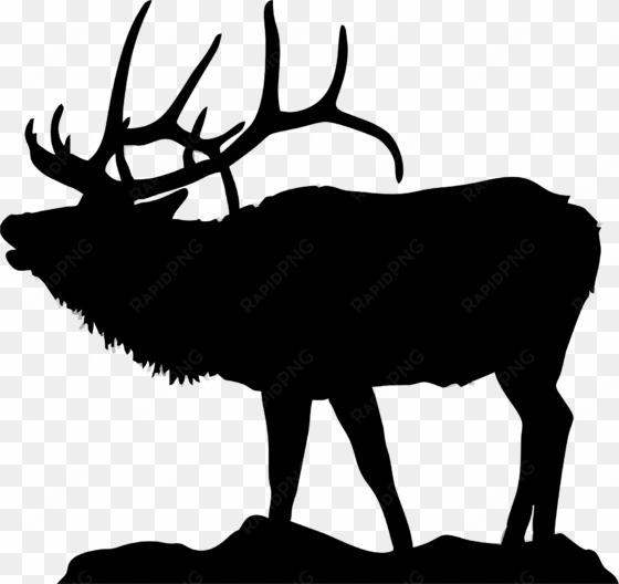 clipart - silhouette of an elk