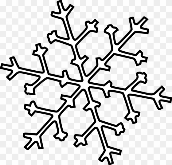 clipart sketch huge freebie download for - snowflake outline black and white