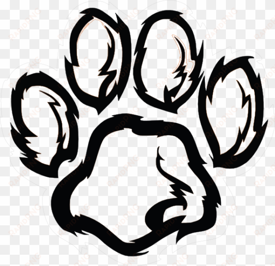 clipart tiger paw print - wildcat paw print png