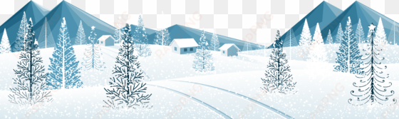 clipart winter ground with trees png clipart image - winter scene clipart png