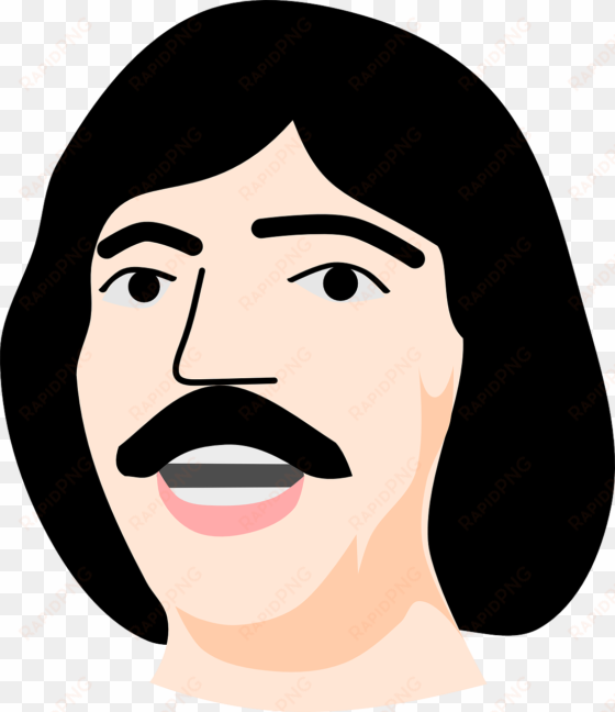 clipart - young boyarskiy - cartoon man with moustache