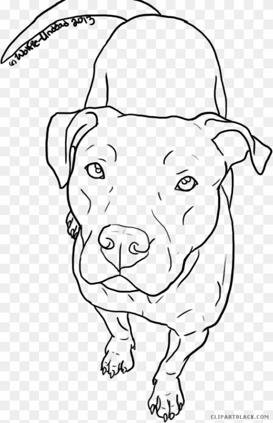 clipartblack com animal free black white images - easy to draw pitbull