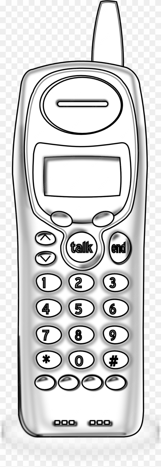 clipartist net clip art no basestation coloring - cordless phones black white