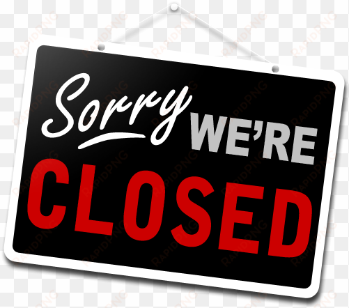 Closed-sign - Closed For Business transparent png image