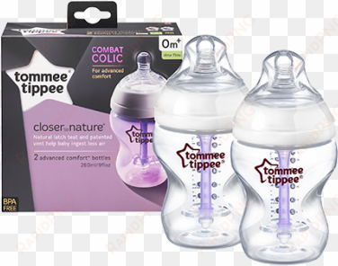 closer to nature advanced comfort™ baby feeding bottle - tommee tippee advanced comfort bottles