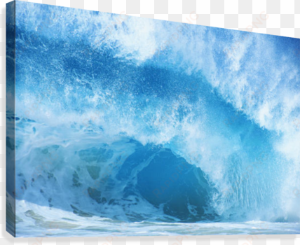 closeup of crashing, blue wave canvas print - great big canvas vince cavataio poster print entitled