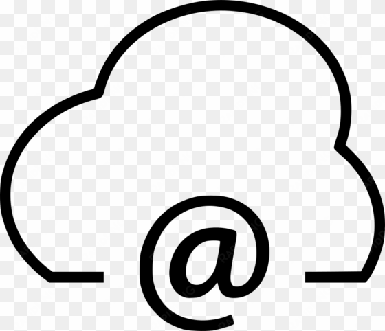 cloud email envelope line mail outline comments - email