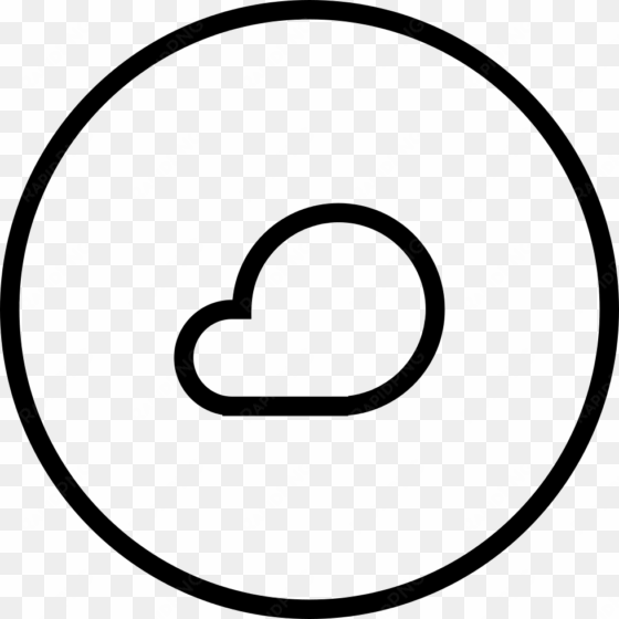 cloud shape in outlined circular button comments - user outline icon
