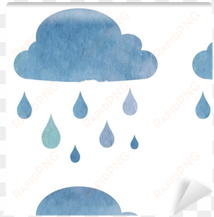 cloud with rain drops - illustration