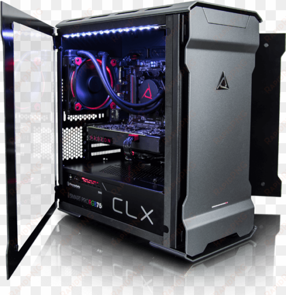 clx gaming pc kit image - computer case