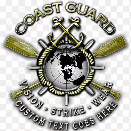 coast guard crossed oars military shirt - crest