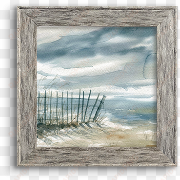 coastal watercolor ~ fence - east urban home subtle mist i painting print on wrapped