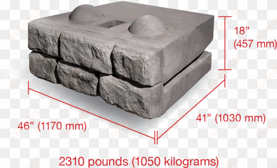 cobblestone block specifications - retaining wall