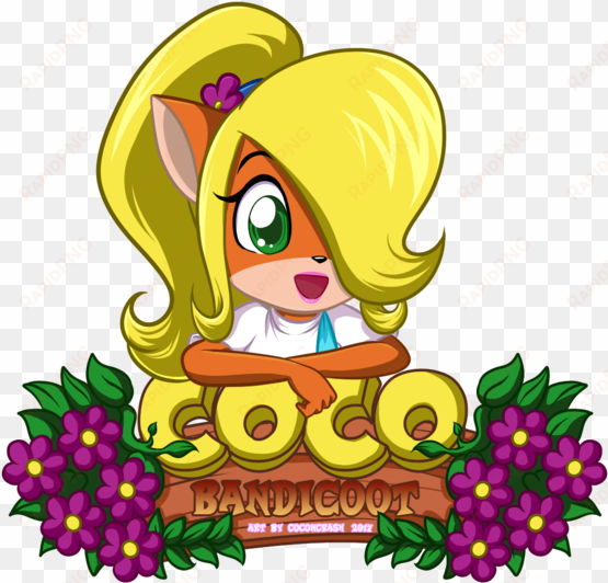 coco bandicoot cute logo by coconcrash - coco bandicoot cute