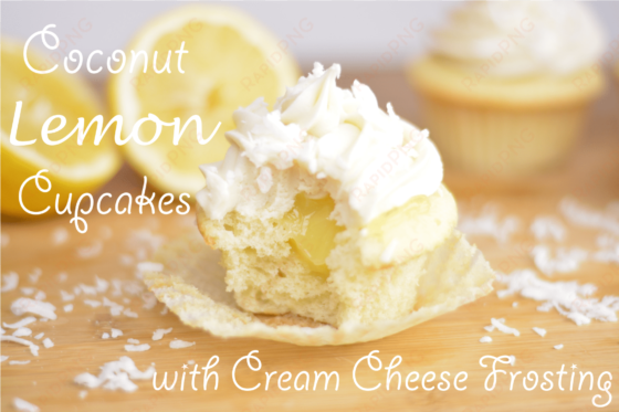 coconut lemon cupcakes with cream cheese frosting - fresh food