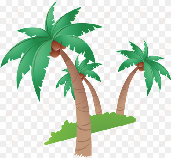 coconut tree cartoon beautiful illustration - coconut tree clip art