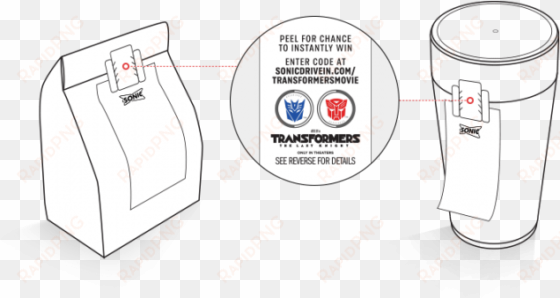 code from your sonic receipt sticker - sonic drive in transformers movie