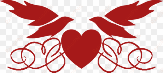 coeur ailés tube png - wedding heart with dove png